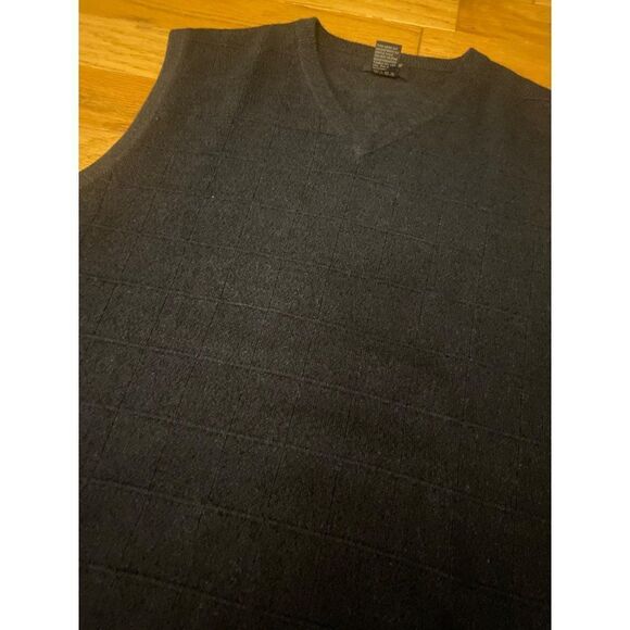 Dockers, men's navy blue sleeveless sweater vest size large - Picture 4 of 9